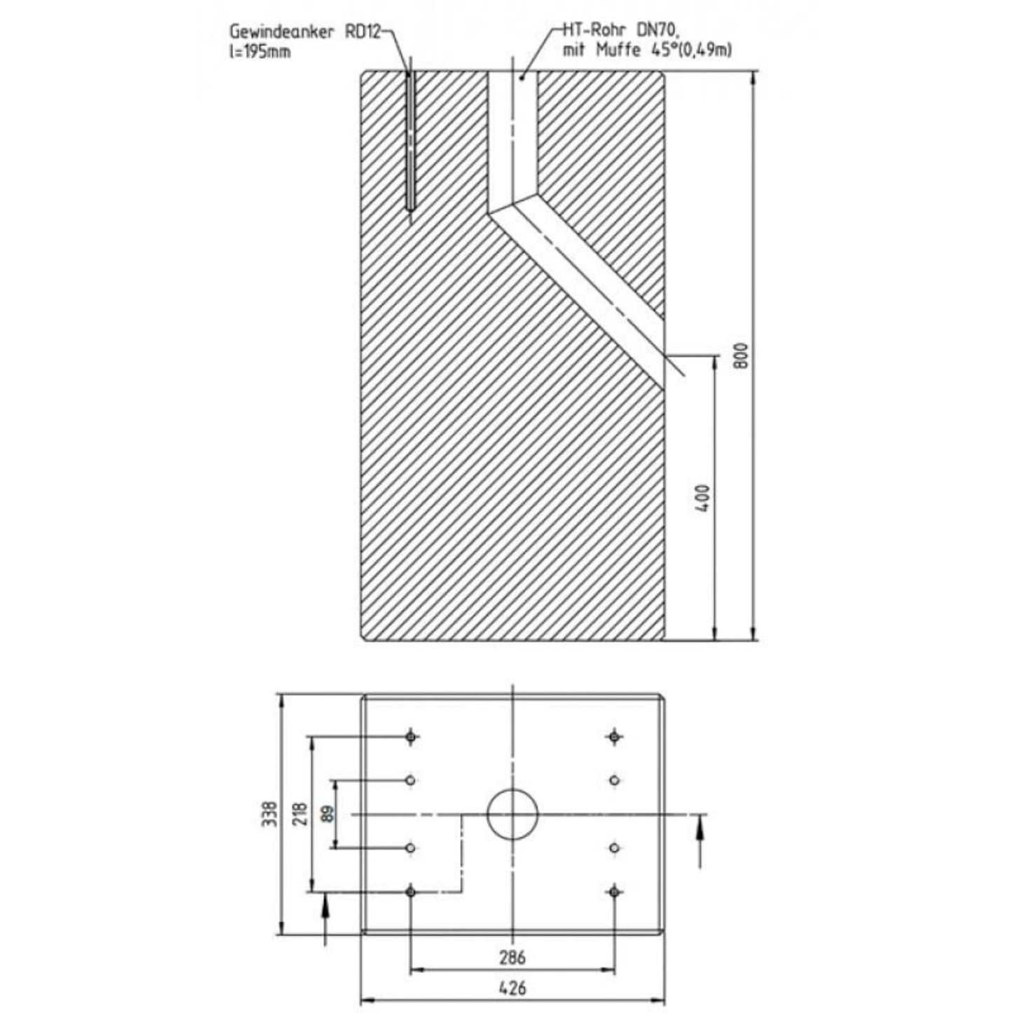 ABL EMC9999 – Betonfundament für eMC2/eMC3 Ladesäulen