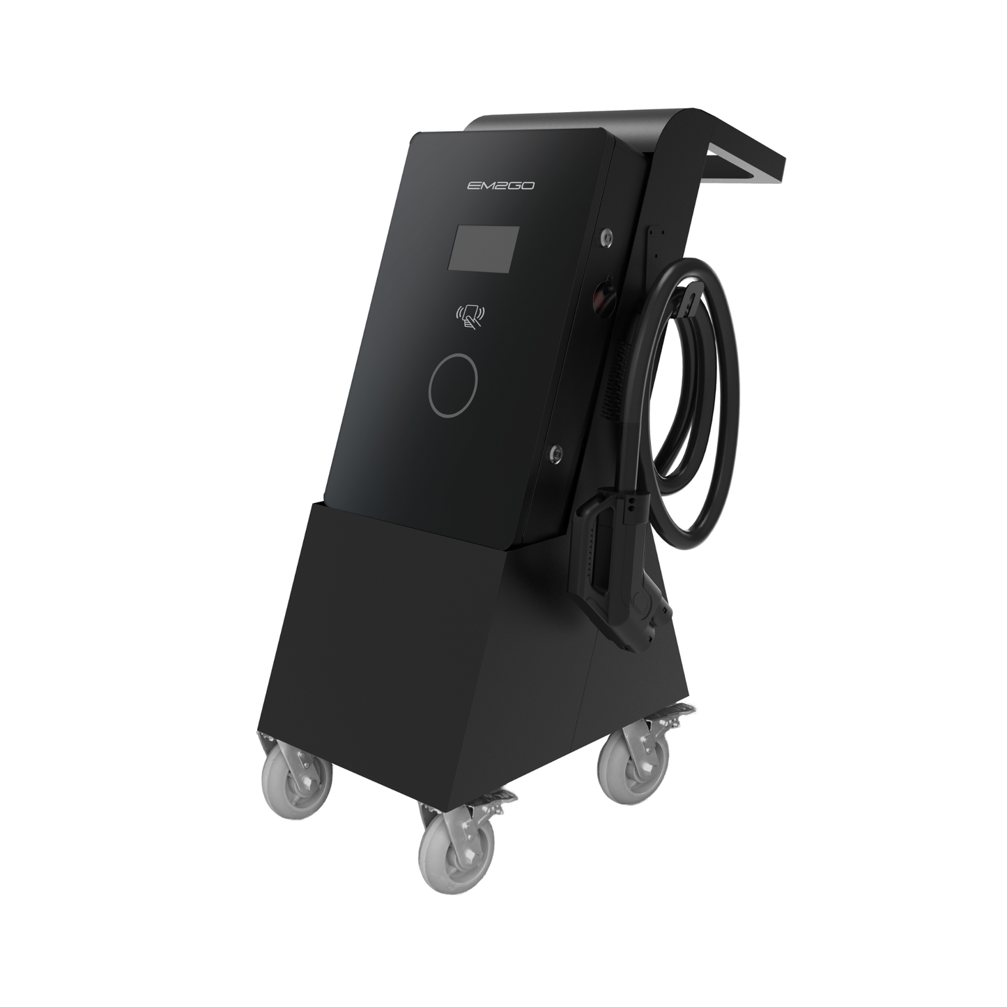 EM2GO DC Wallbox Ultra Power Mobil +Transporttrolley – 40kW, 5m CCS2, 8m CEE, RFID, LAN/WLAN/4G, OCPP
