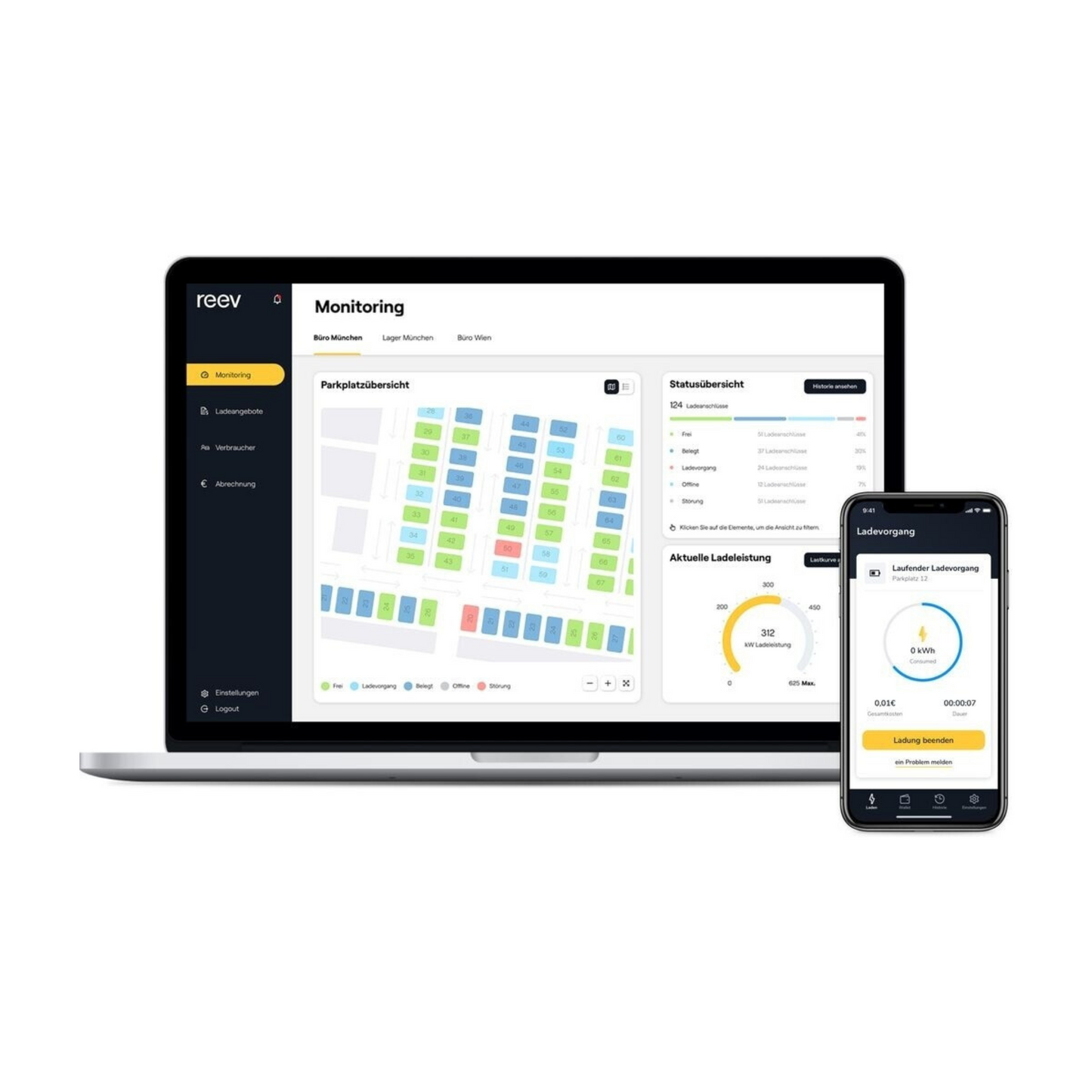 ABL eMH3 3W2253B Extender+ (Slave) Wallbox 2×11 kW, 2× Typ-2 Steckdose, RFID, MID, reev Basic