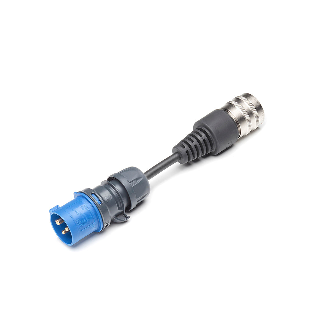 JUICE CONNECTOR – Anschlussadapter für BOOSTER 2 & 3 air – CEE16 blau – 230 V, 1-phasig
