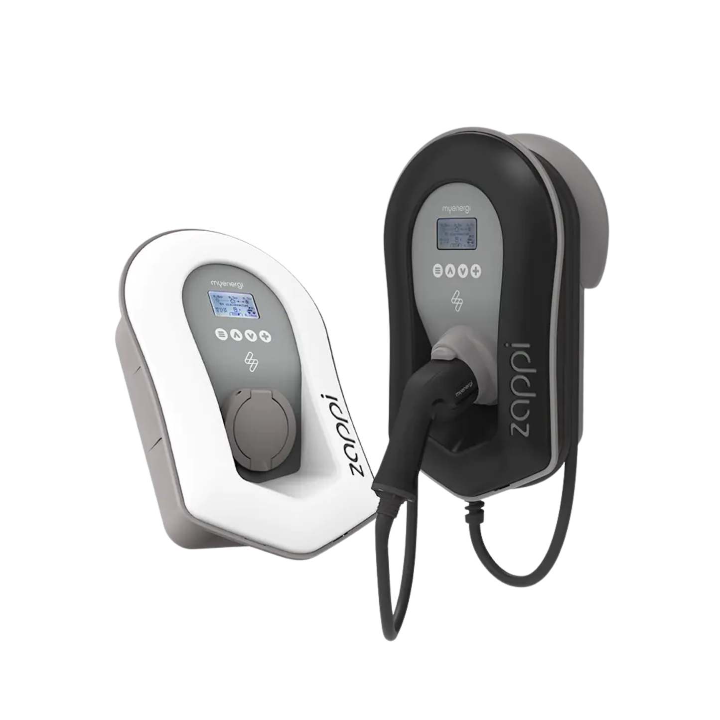 myenergi zappi v2.1 Wallbox 11kW/22kW – mit/ohne Kabel, Weiß/Schwarz