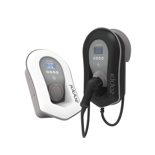 myenergi zappi v2.1 Wallbox 11kW/22kW – mit/ohne Kabel, Weiß/Schwarz