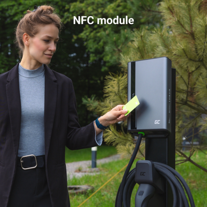 Green Cell HabuDen Wallbox – 22 kW, mit Ladekabel, RFID, WLAN, Bluetooth, App