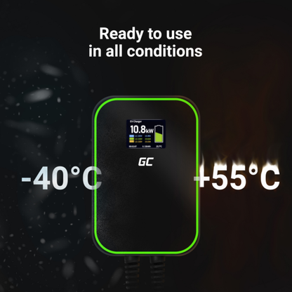 Green Cell EV PowerBox Wallbox 22 kW – Typ-2 Kabel oder Buchse, LCD, IP66
