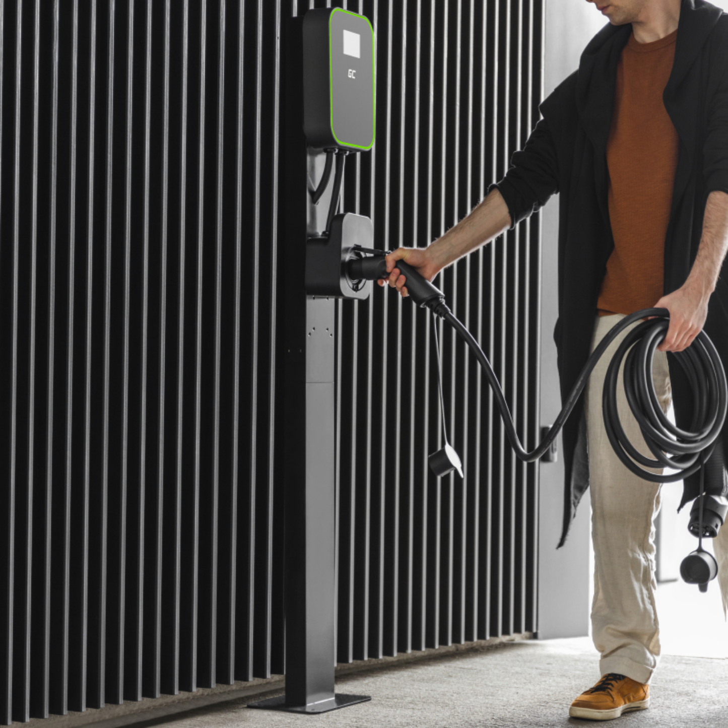 Green Cell EV PowerBox Wallbox 22 kW – Typ-2 Kabel oder Buchse, LCD, IP66