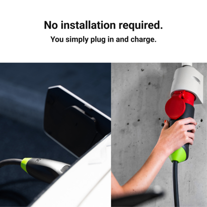 Green Cell Habu mobiles EV-Ladestation 11 kW – 7m Typ-2 Kabel, CEE 16A, App