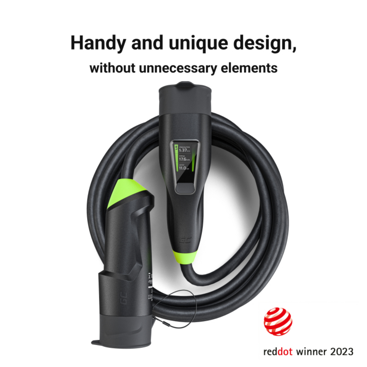 Green Cell Habu mobiles EV-Ladestation 11 kW – 7m Typ-2 Kabel, CEE 16A, App