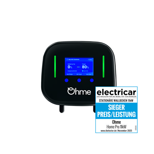 Ohme Home Pro MID Wallbox 11kW (mit Typ-2 Ladekabel)