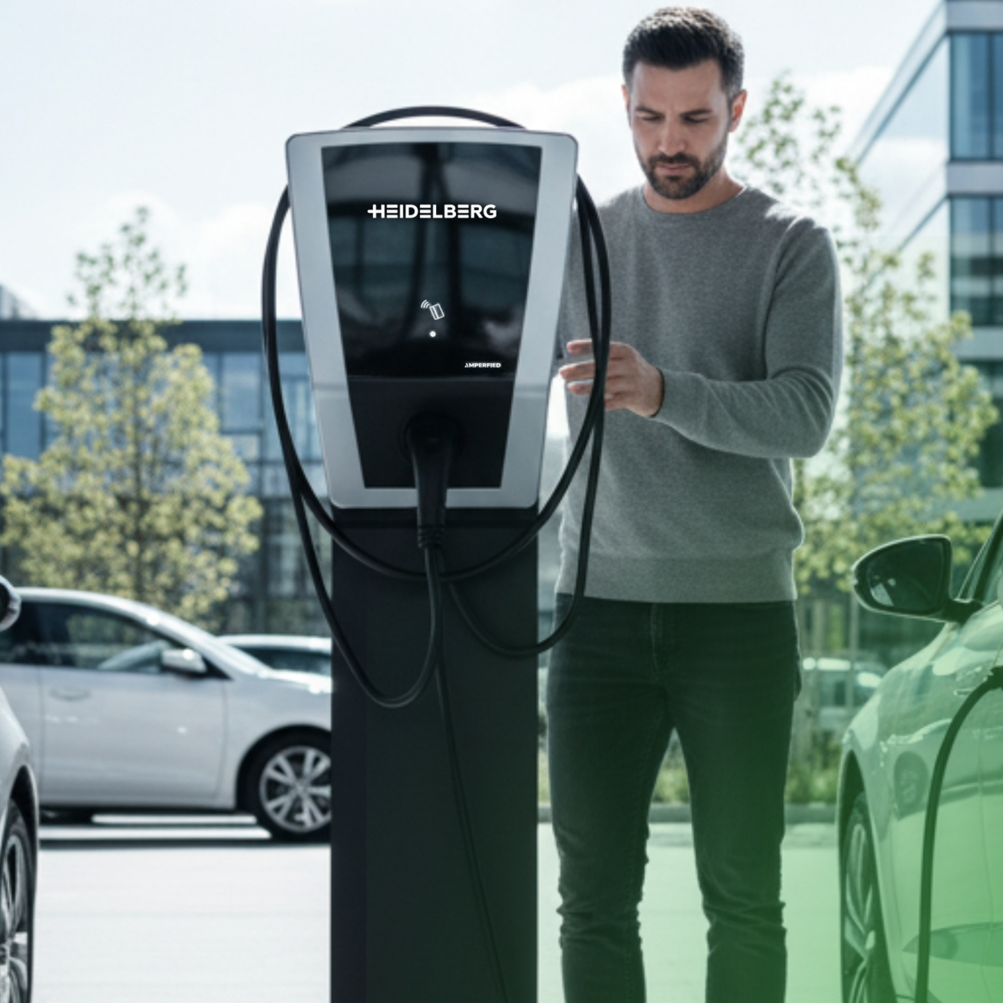 Heidelberg AMPERFIED Stele Connect - Standfuß für 1 oder 2 Wallboxen
