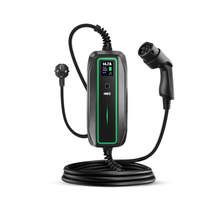 Green Cell mobiles Ladegerät EV16 – 3,6kW, Typ 2 auf Schuko, 6,5m