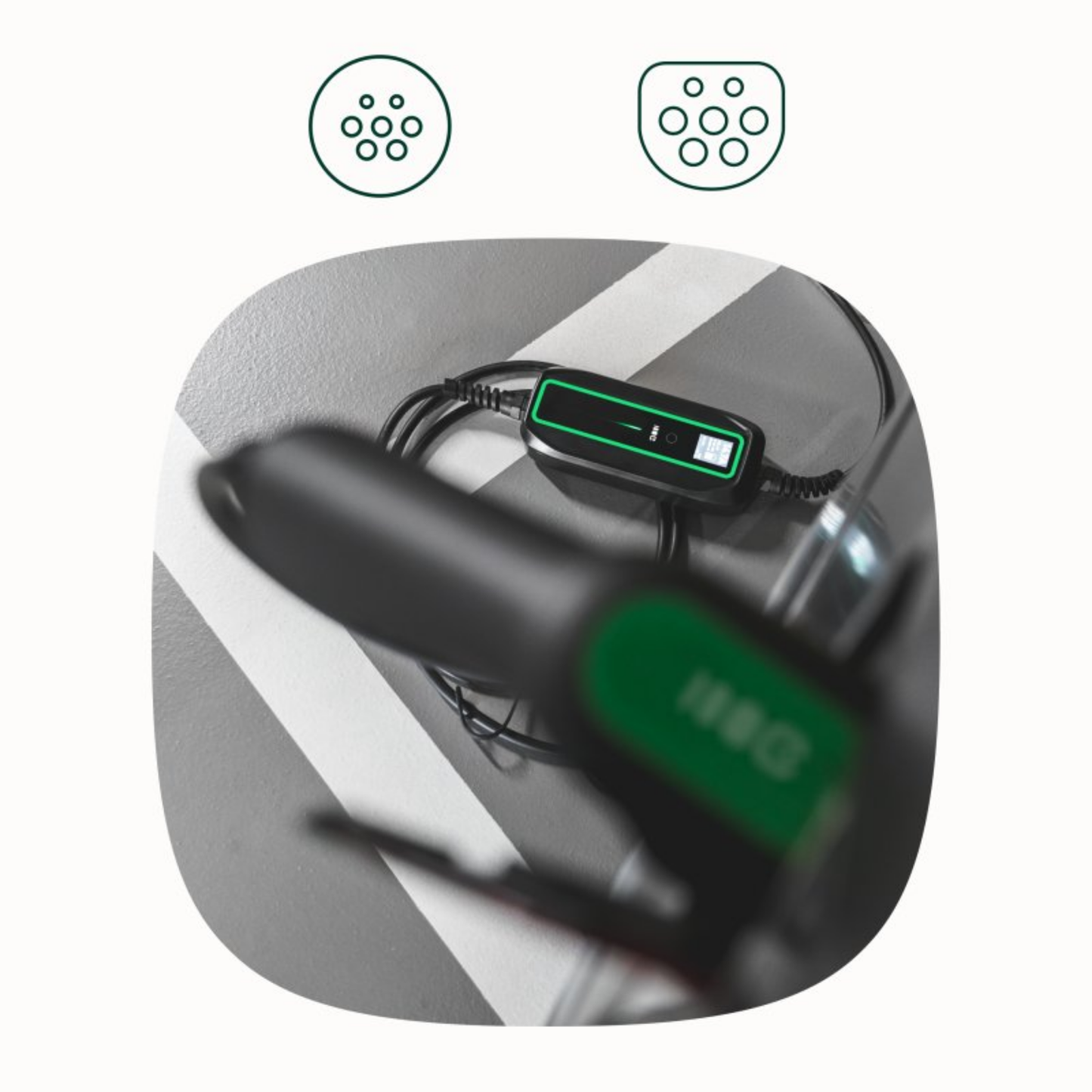 Green Cell mobiles Ladegerät EV16 – 3,6kW, Typ 2 auf Schuko, 6,5m
