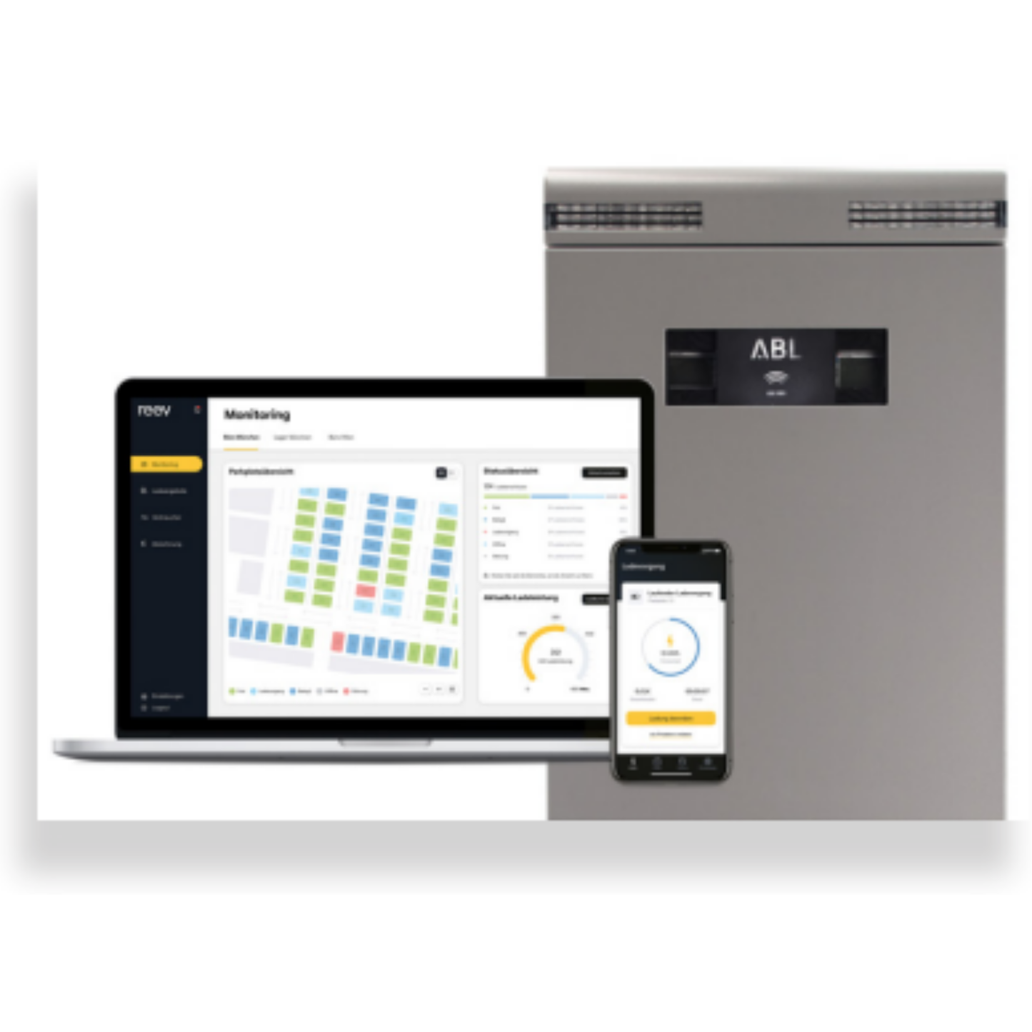 ABL eMC3 3P4435B Controller+ – 44kW Ladesäule, 2x22kW, MID, RFID, reev ready, Eichrecht