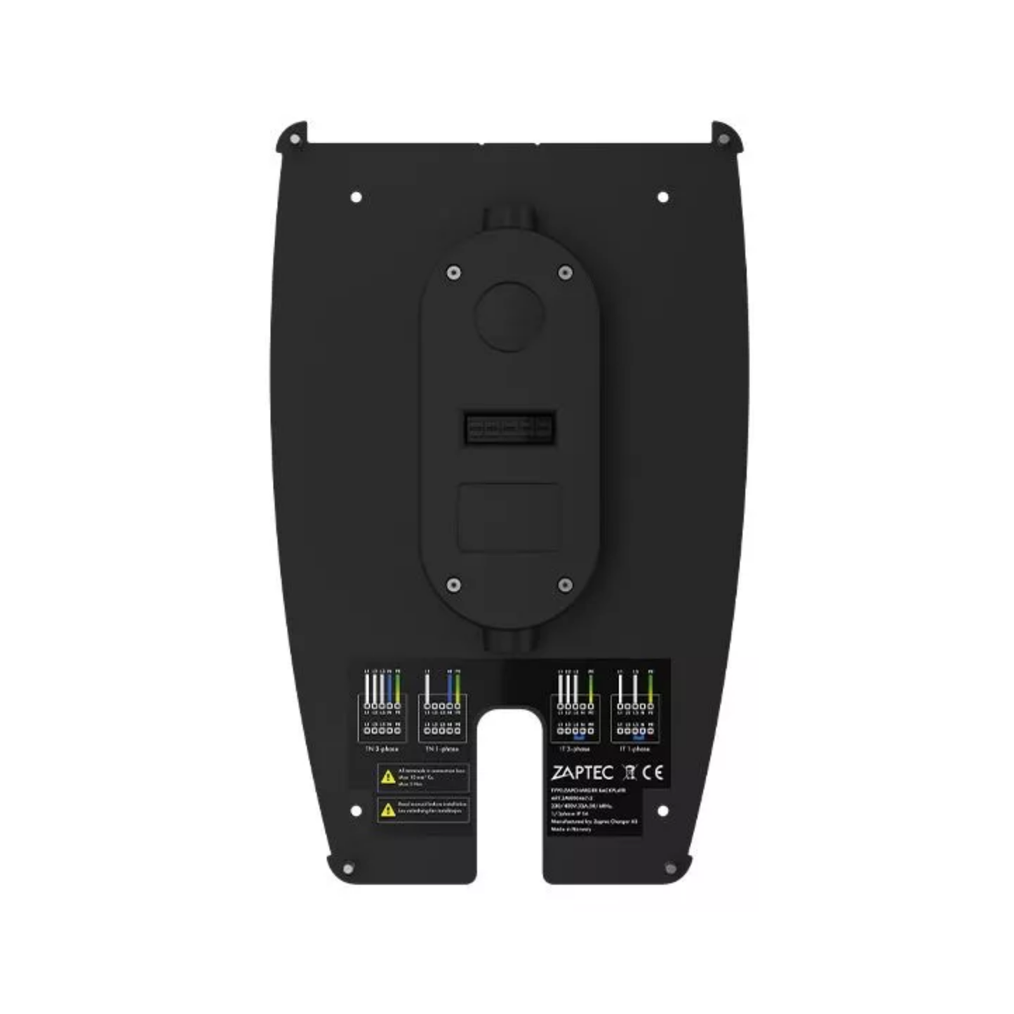 Zaptec Pro Rückplatte ZM000438 – Anschlussbox für Zaptec Pro, Schwarz
