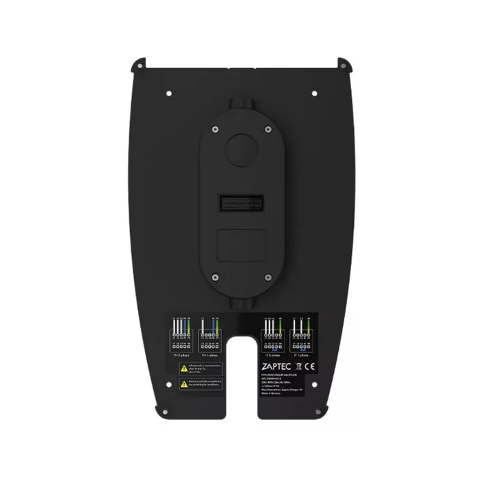 Zaptec Pro Rückplatte ZM000438 – Anschlussbox für Zaptec Pro, Schwarz