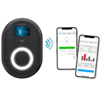 VESTEL Wallbox EVC04-AC22SWLD-EICH – 22kW, Typ-2-Steckdose, RFID, App, LAN/WLAN, Eichrecht