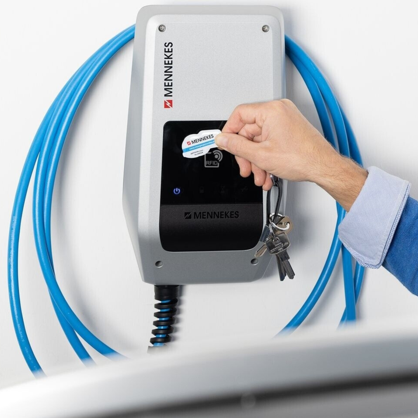 MENNEKES AMTRON Compact 2.0s – 11kW Wallbox, 7,5m Typ-2-Kabel, RFID, Solar