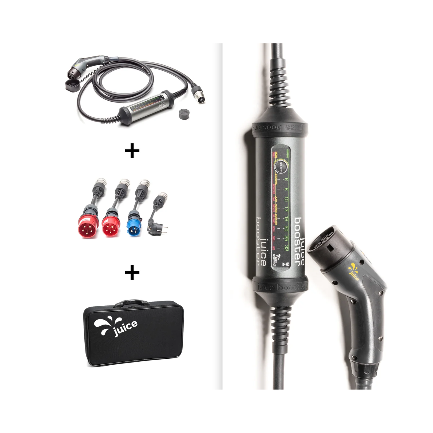 JUICE BOOSTER 2 German Traveller Set – mobile 22kW Wallbox inkl. CEE & Schuko Adapter