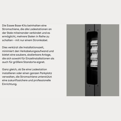 Easee Base Standfuß 2026 – 120 cm Column inkl. 1-Way / 2-Way / 4-Way Kit