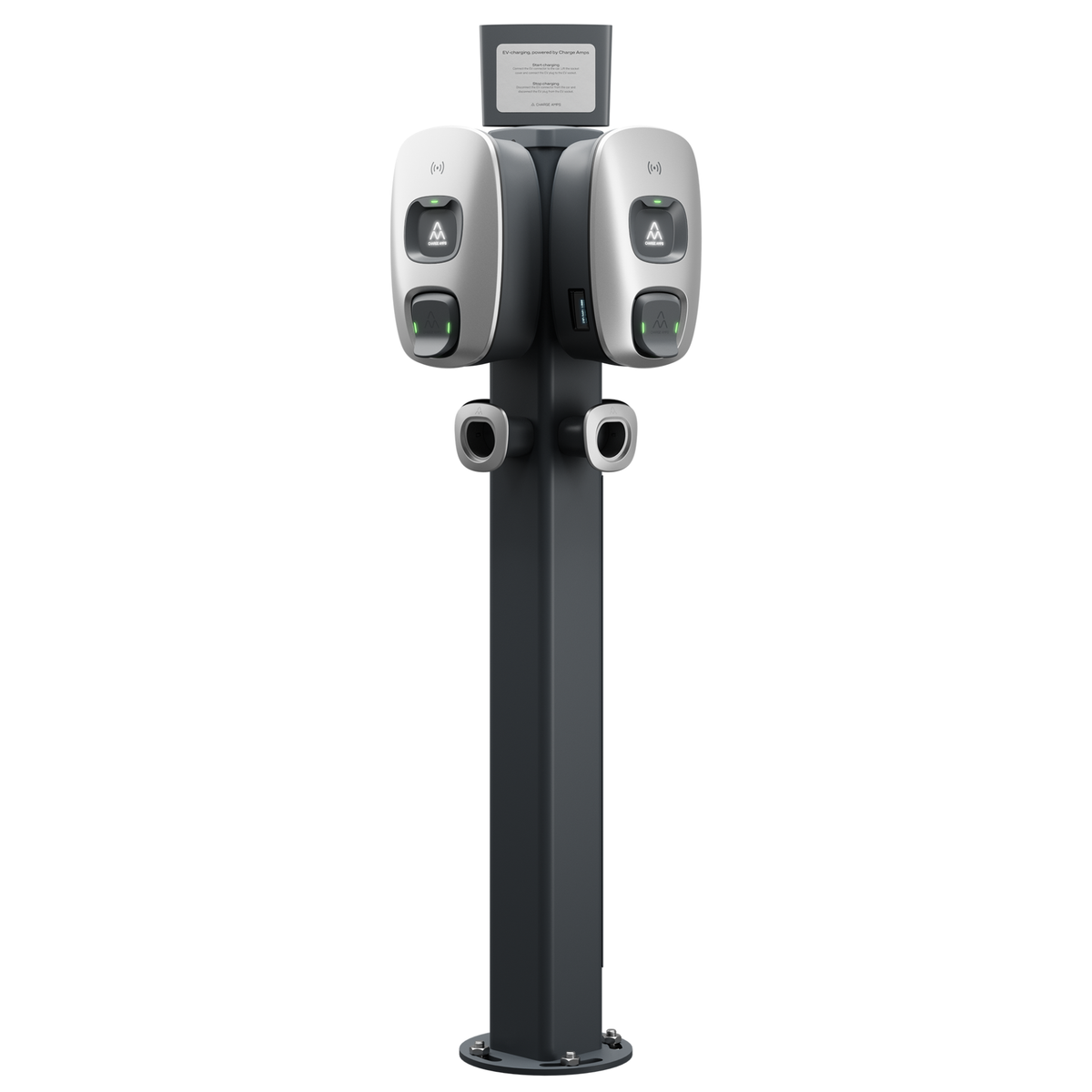 Charge Amps Column 131193 – Standfuß für 1- oder 2-Wallboxen , IP54, IK10
