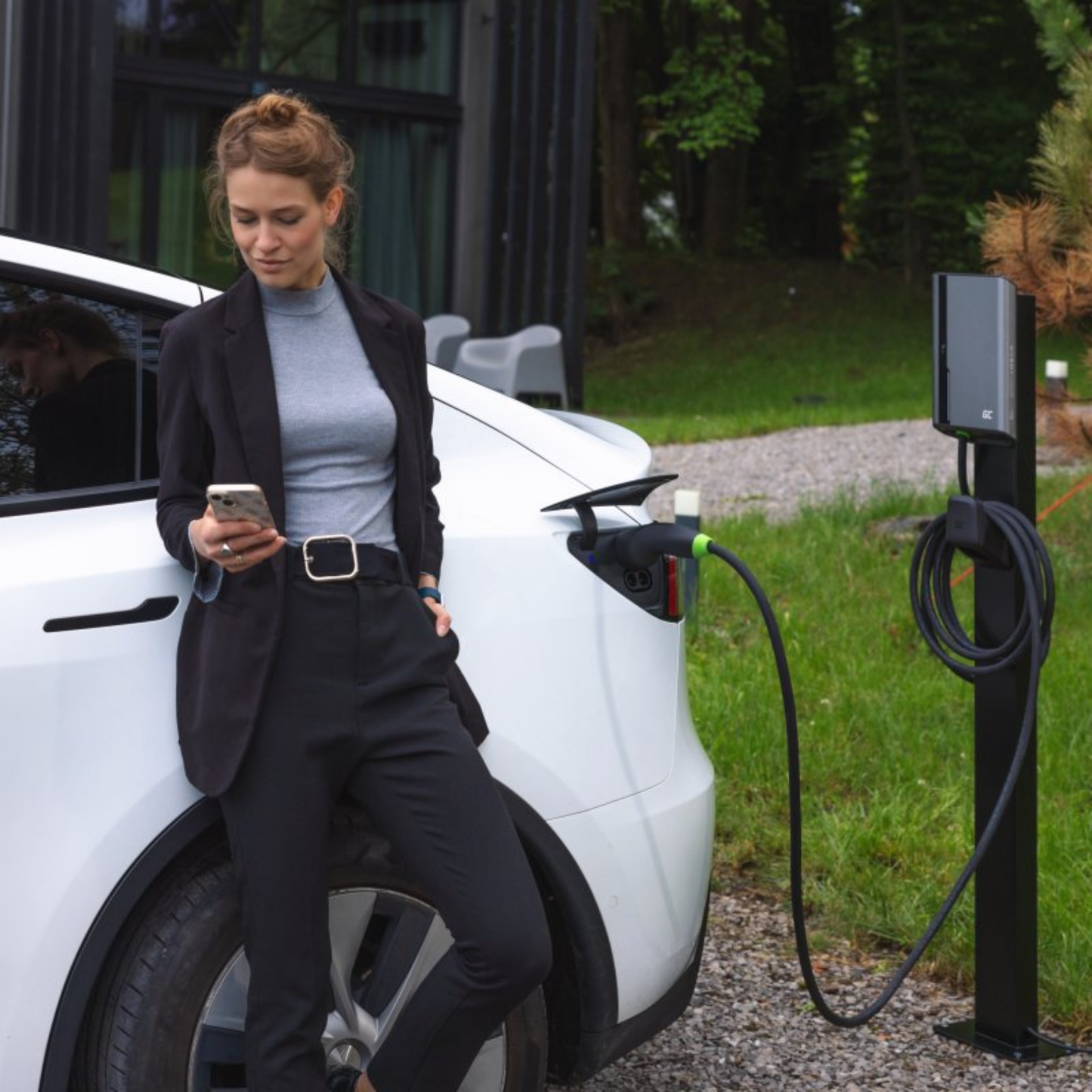 Green Cell HabuDen Post EVGCAKHP1 – Standfuß für HabuDen Wallbox