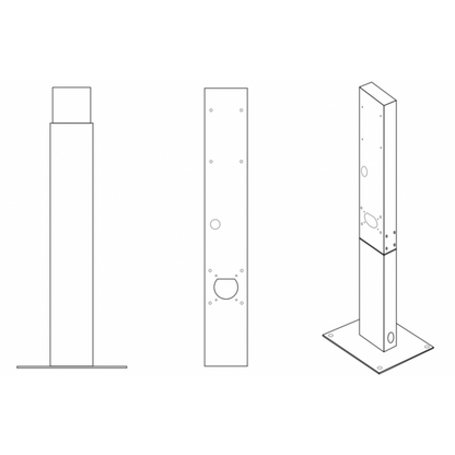 GC Universal Standfuß / Stele inkl. Kabel- & Steckerhalterung