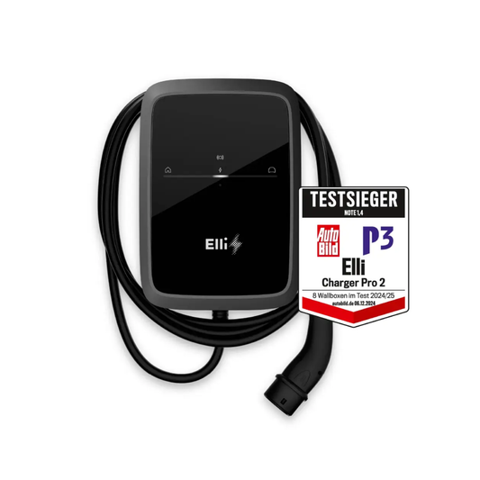 Elli Charger Pro 2 Wallbox 22 kW, Typ-2 Ladekabel, RFID, App, LAN, WLAN, OCPP, EEBUS, Modbus