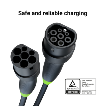 Green Cell Typ-2-Ladekabel – 11kW / 22kW, 5m / 7m