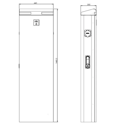 ABL eMC2 2P4426 Extender – 44kW Ladesäule, 2x22kW, MID, RFID