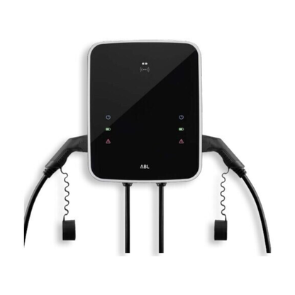 ABL eMH3 3W2264B TWIN Wallbox– 2×11 kW, 2×6 m Typ-2 Kabel, MID, RFID, LTE/LAN, reev Backend