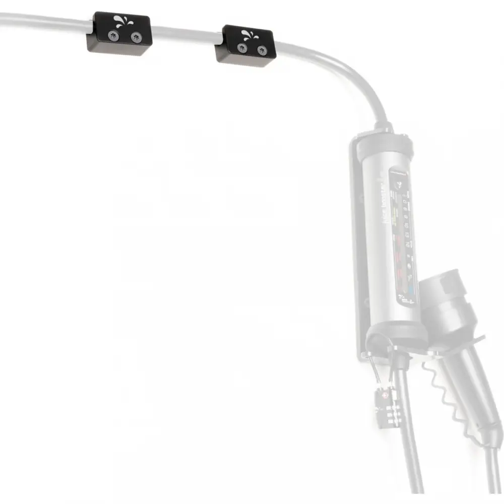 JUICE BOOSTER 3 air Kabelhalter EP-JB3ACH – Montagebeispiel am Ladekabel; Ladestation nicht enthalten