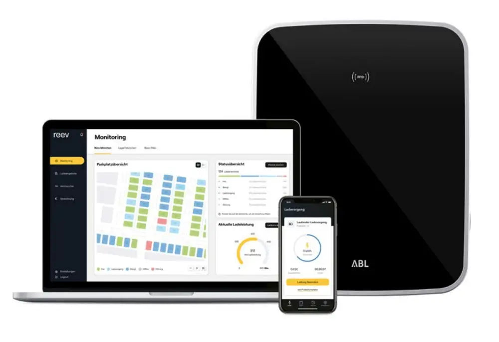 ABL eMH3 3W2264B TWIN Wallbox– 2×11 kW, 2×6 m Typ-2 Kabel, MID, RFID, LTE/LAN, reev Backend